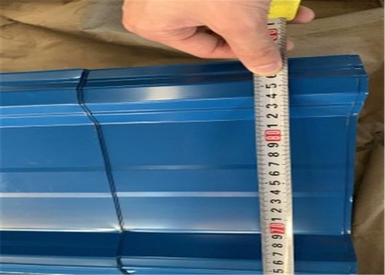 खरीदें 76 मिमी 17 मिमी पूर्व चित्रित नालीदार छत शीट नालीदार धातु की दीवार पैनलों online manufacture